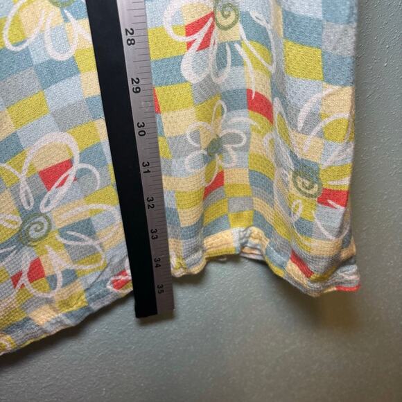 Vintage Y2K Sportif USA Floral Checkerboard Sleeveless Shift Dress Size M - Picture 6 of 7